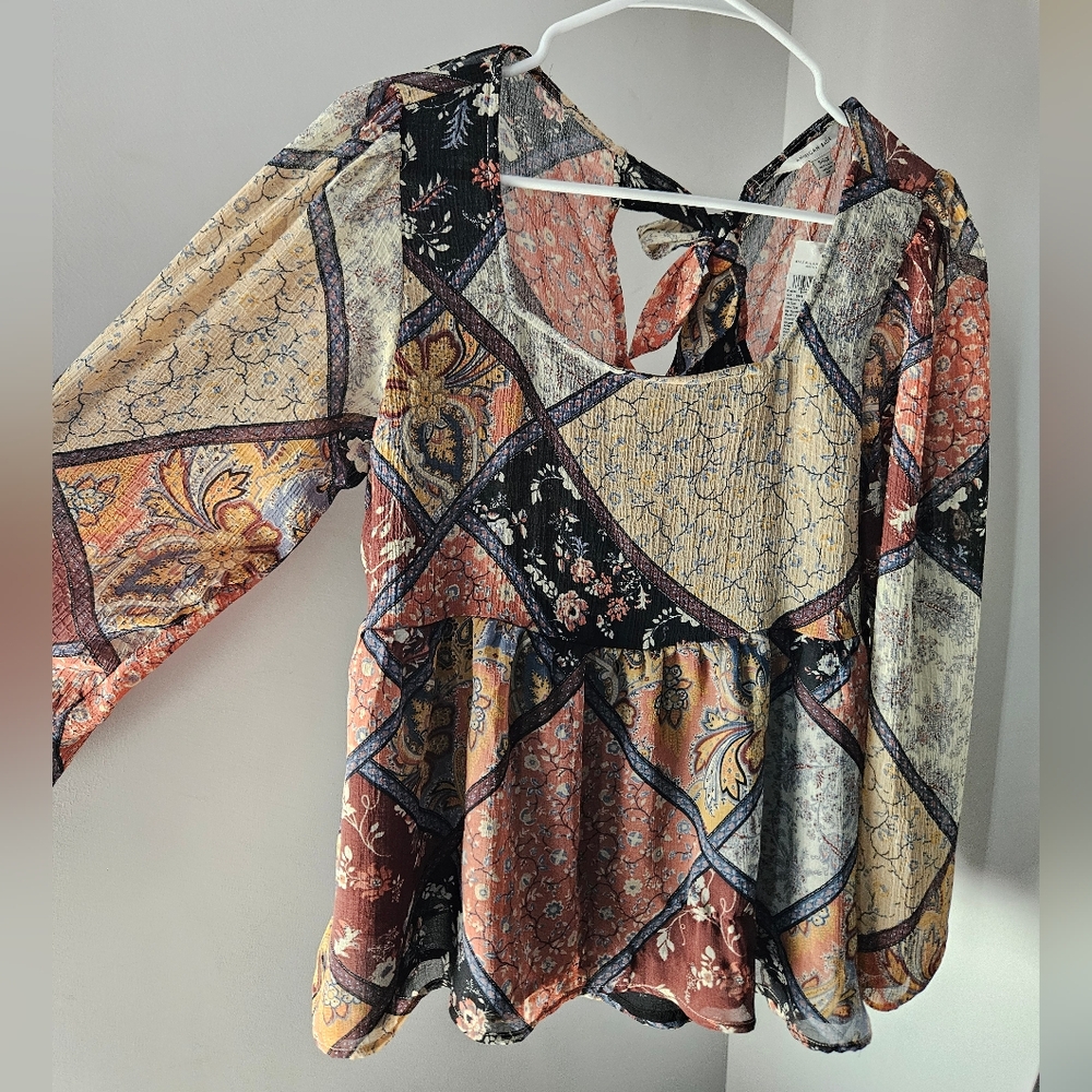 NWT American Eagle Bohemian style Flowy Blouse